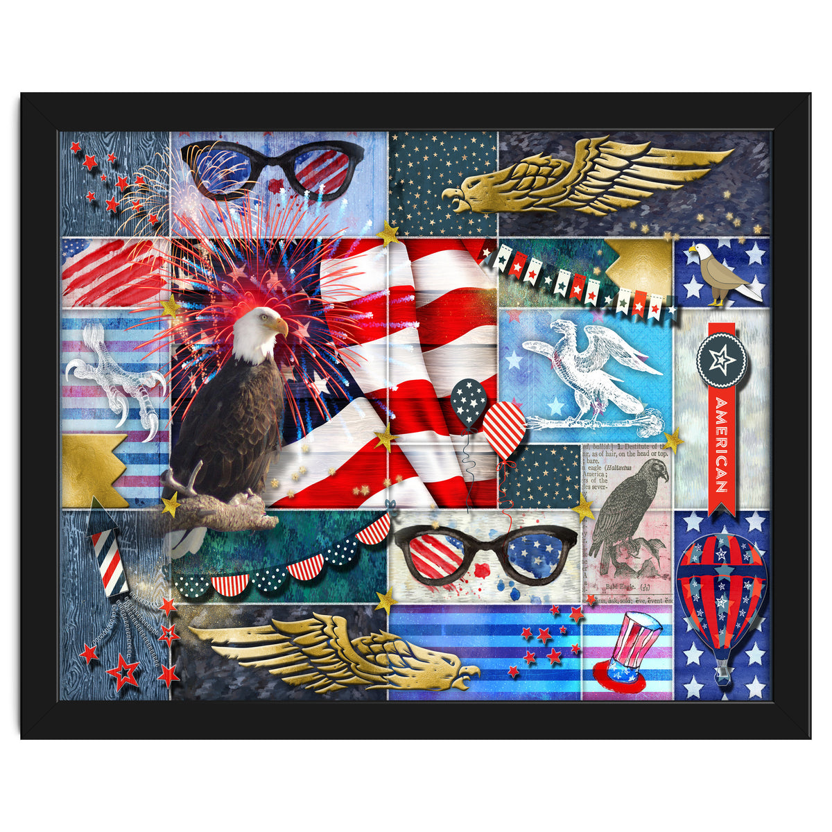 Americana Eagles Collage