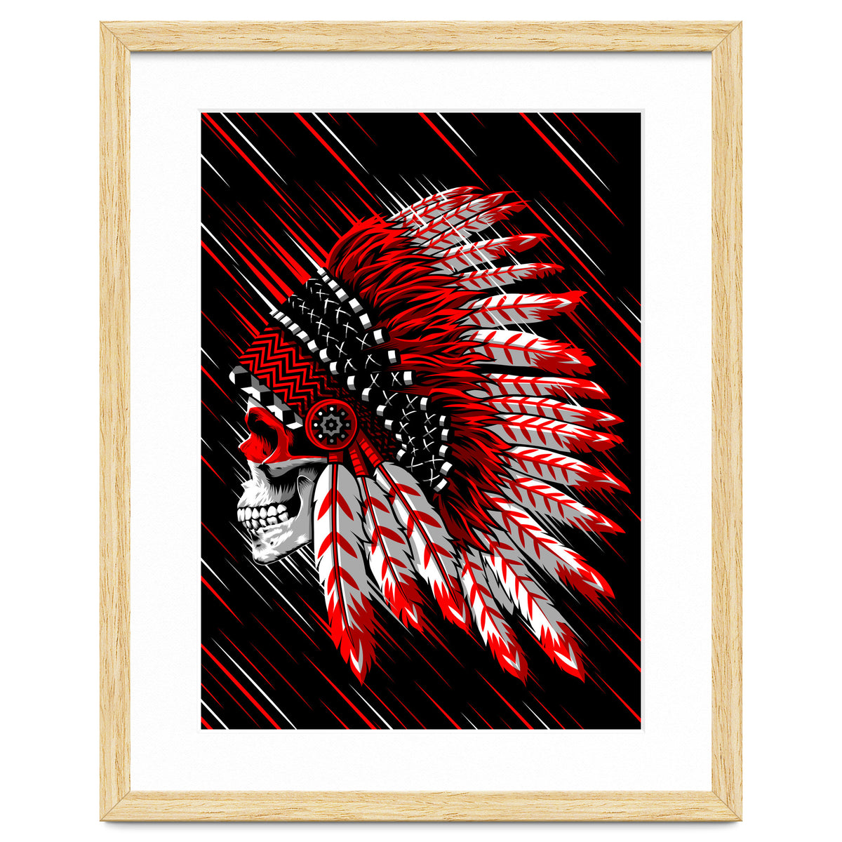 Skull indian chief