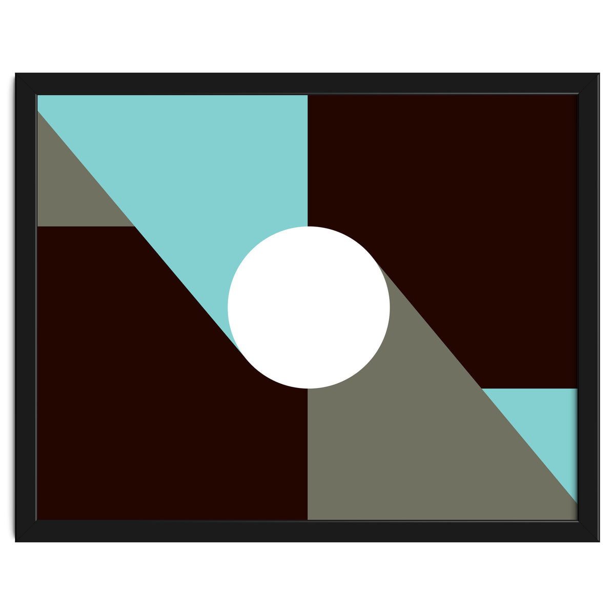 Geometric Shapes No. 29 - baby blue & grey