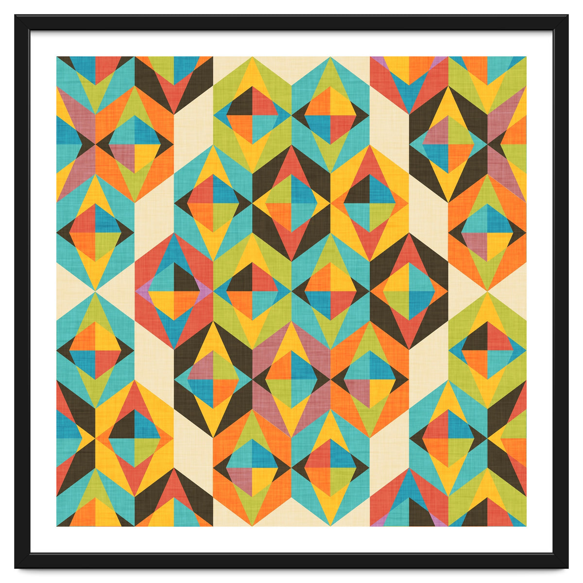 Retro Color Block Kaleidoscopic