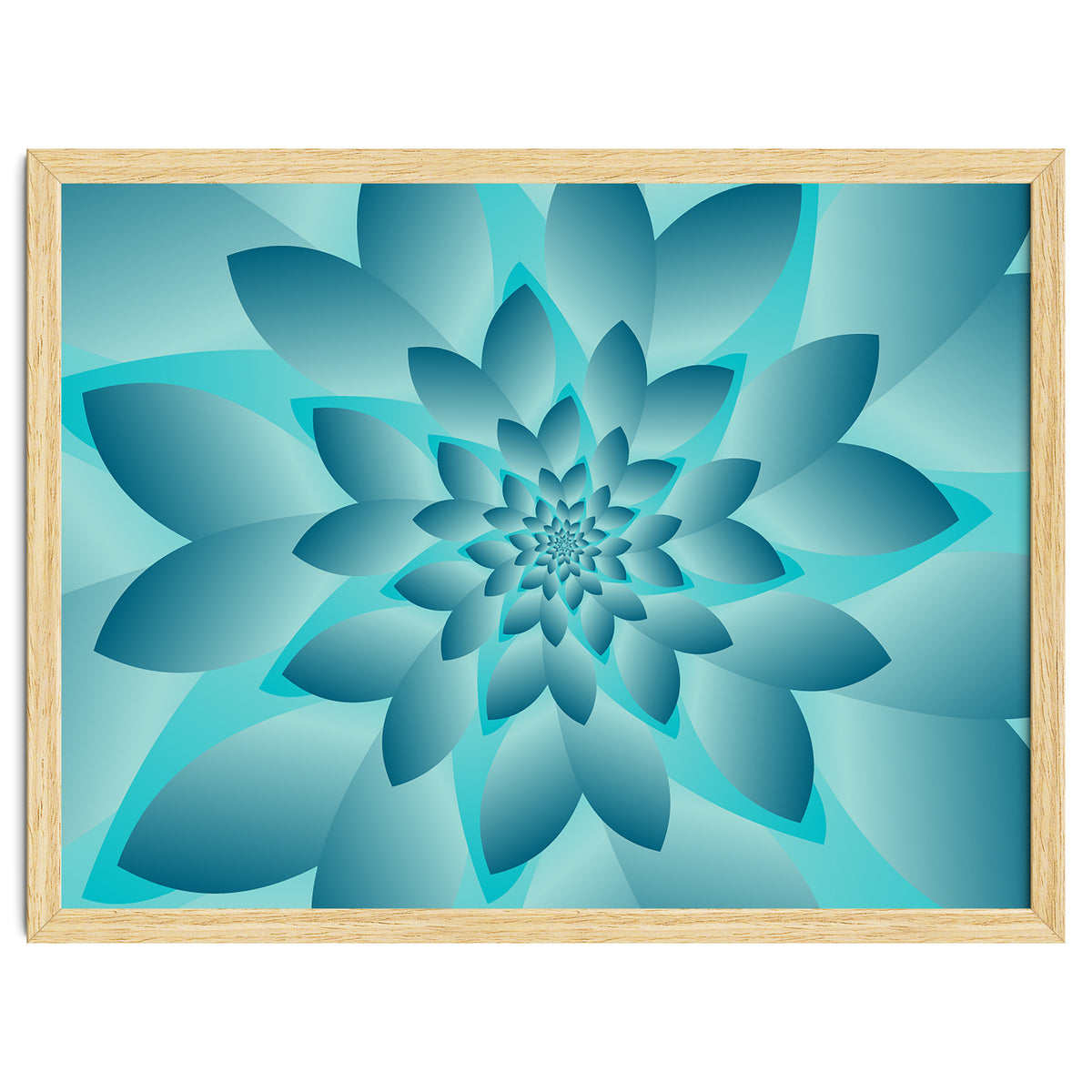 Abstract Modern Optical Illusion Floral Design Art
