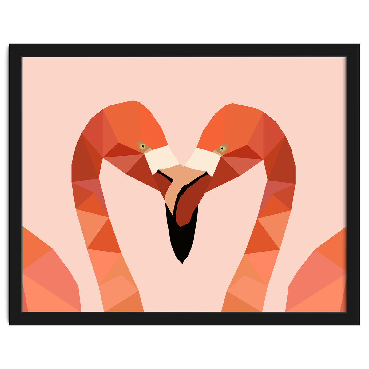 Flamingo Bird Low Poly Art