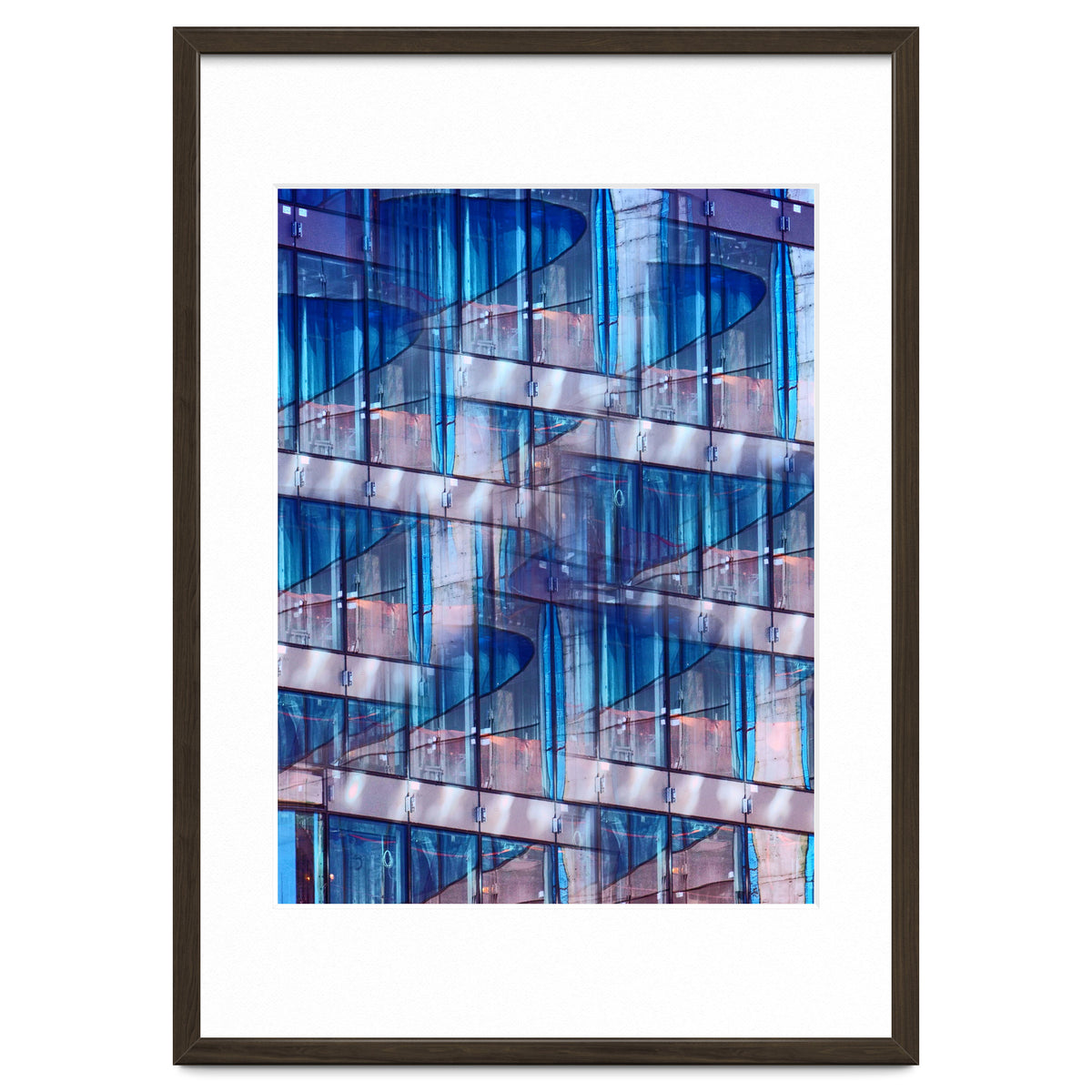 Blue Skyscraper Abstract