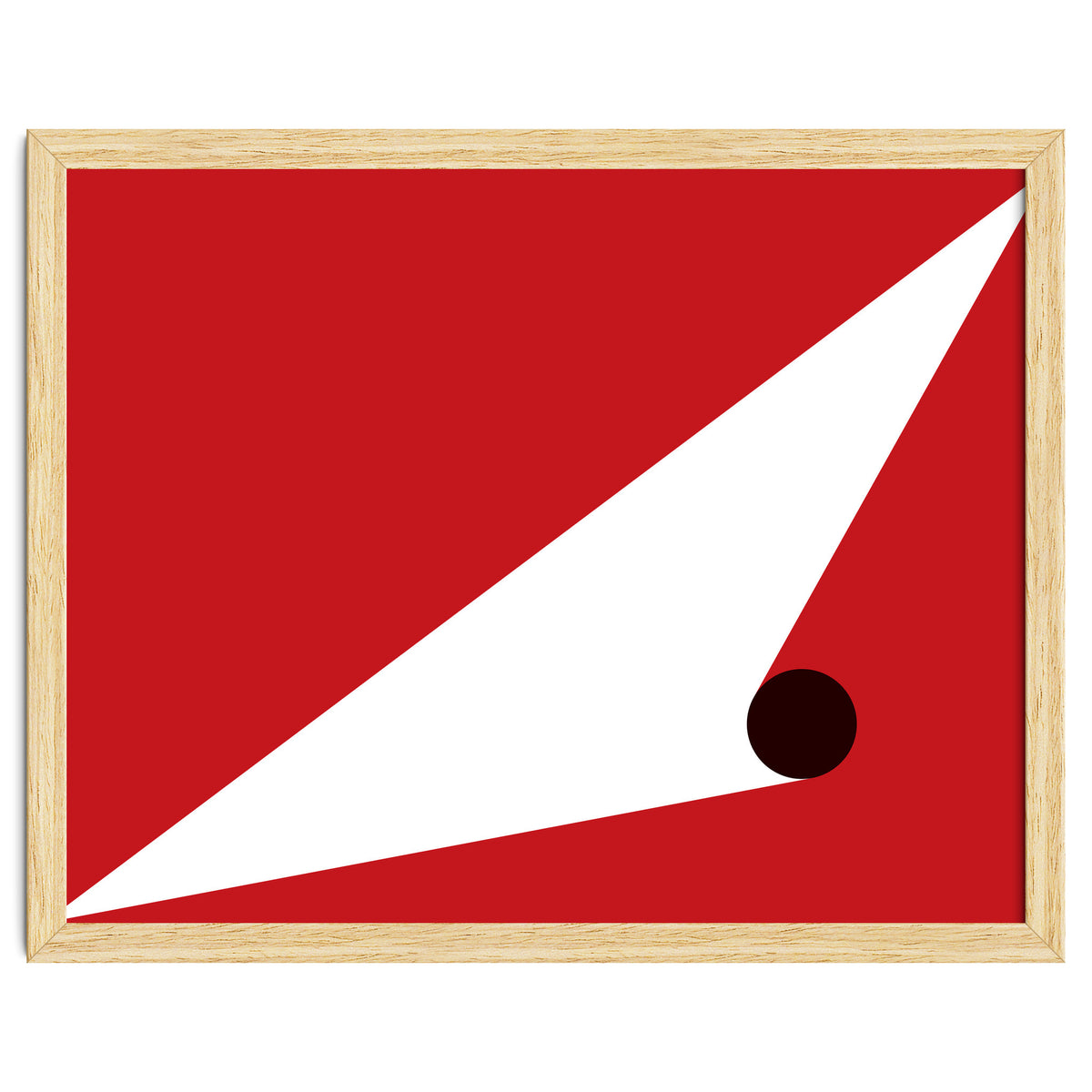 Geometric Shapes No. 71 - red, white & black