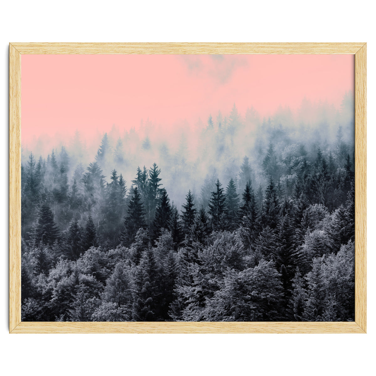 Forest in gray and pink