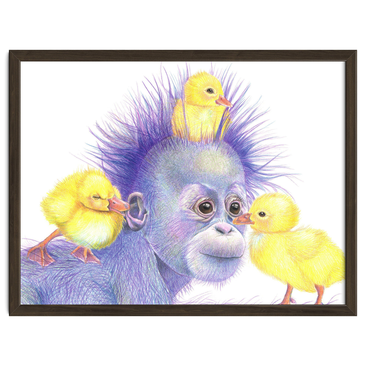 Purple Orangutan and Ducks