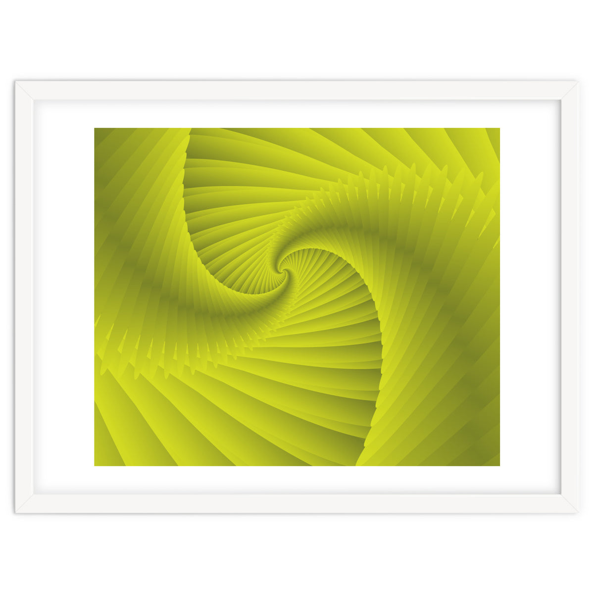 Spiral Fractal Green Art