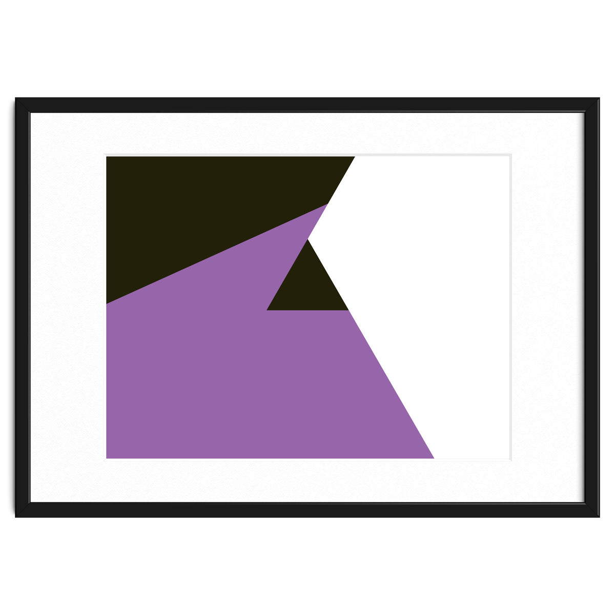 Geometric Shapes No. 80 - purple, black & white