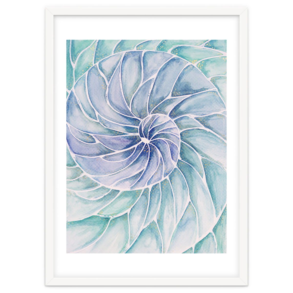 The inside of a shell