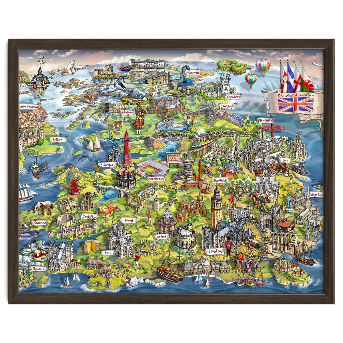 Illustrated Map Of The United Kingdom