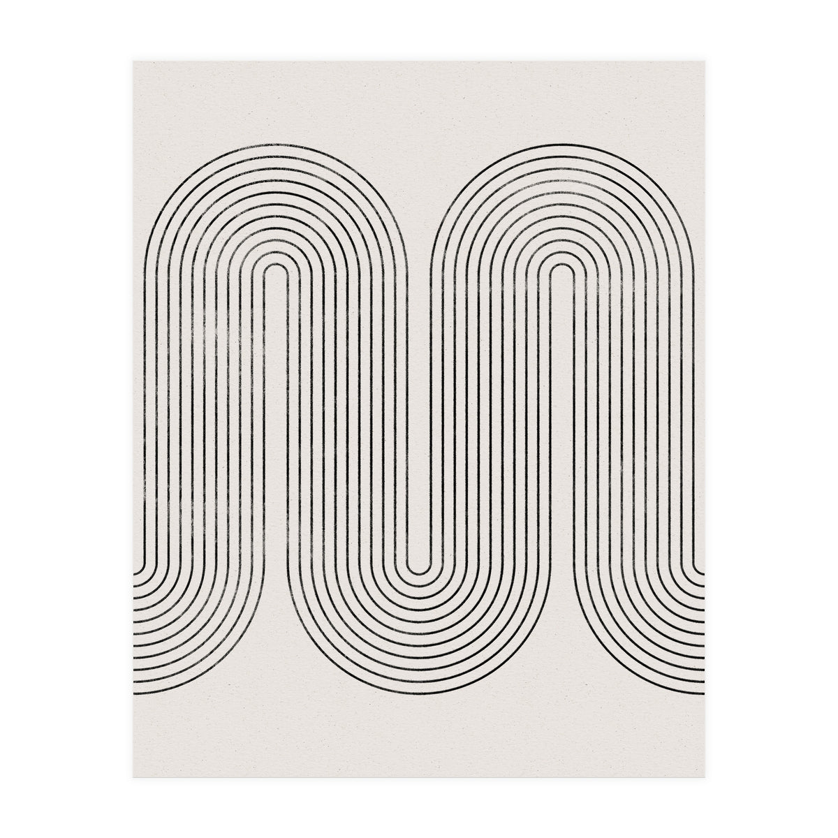 Mid-Century Modern No.28 - Woodblock Print (Print Only)