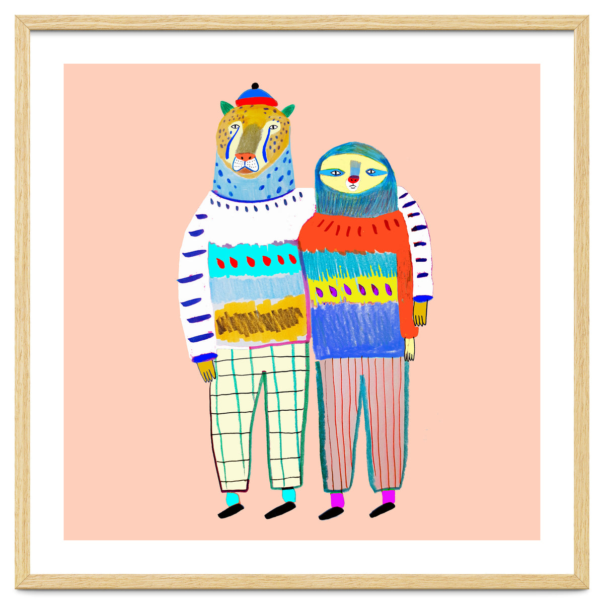 Leopard and Sloth Friends