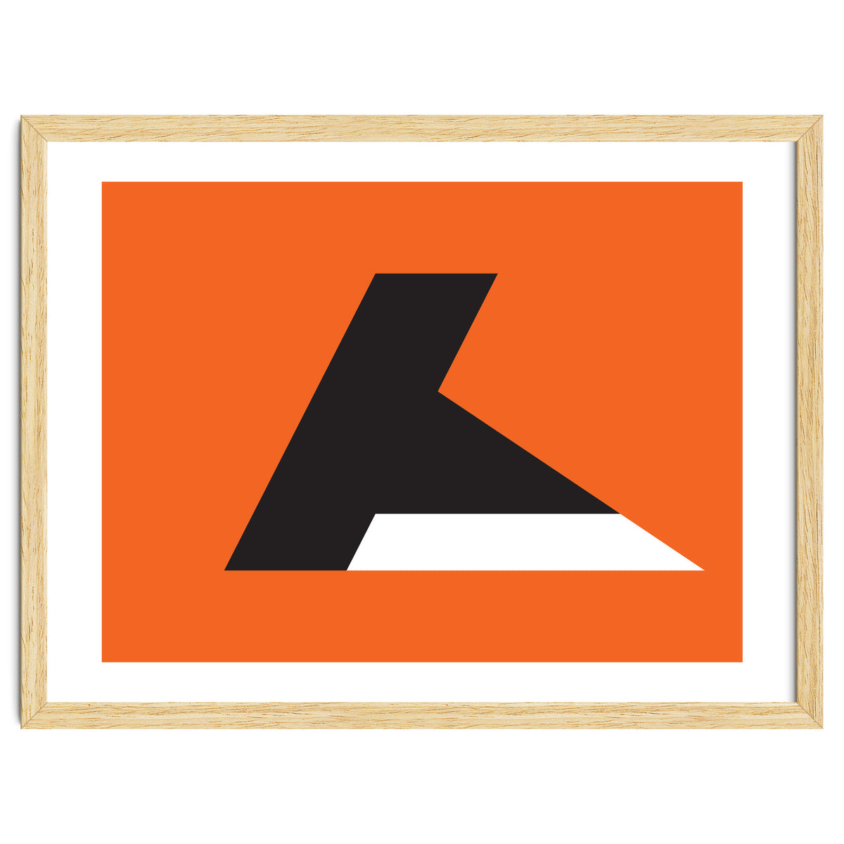 Geometric Shapes No. 79 - orange & black