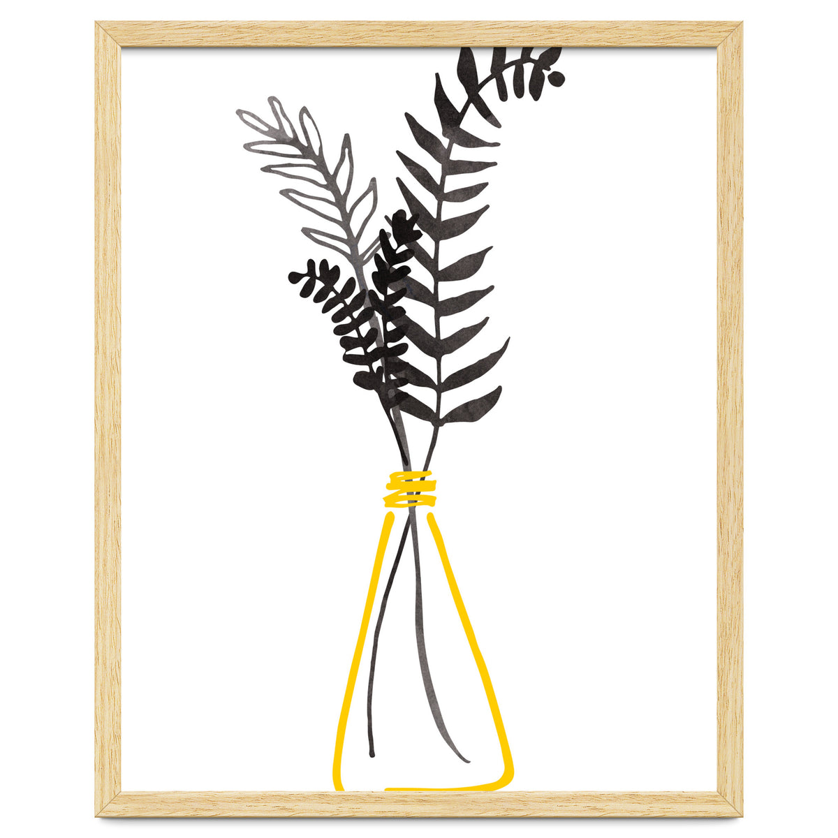 Black Watercolor Bouquet