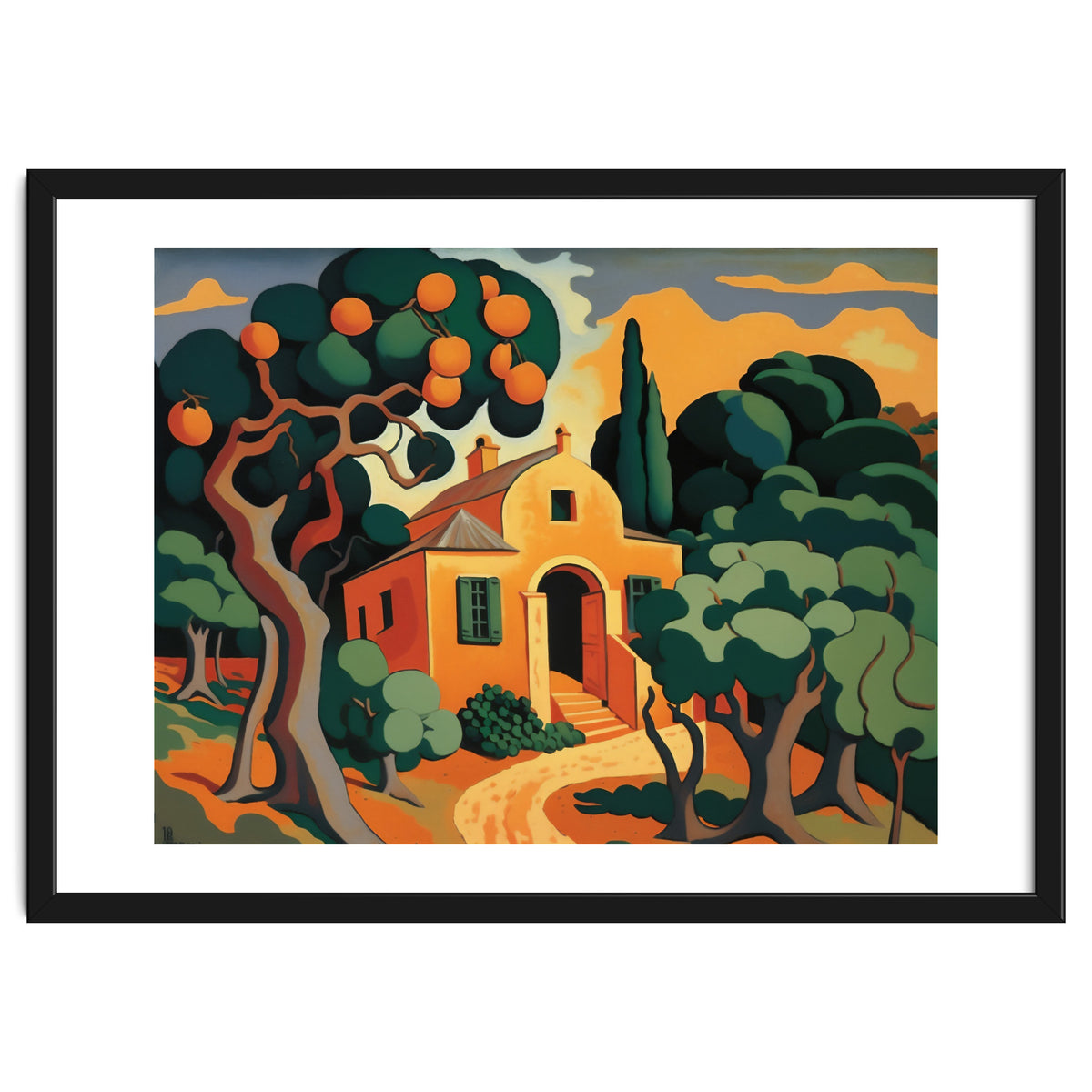 Orange House, Orange Tree Painting