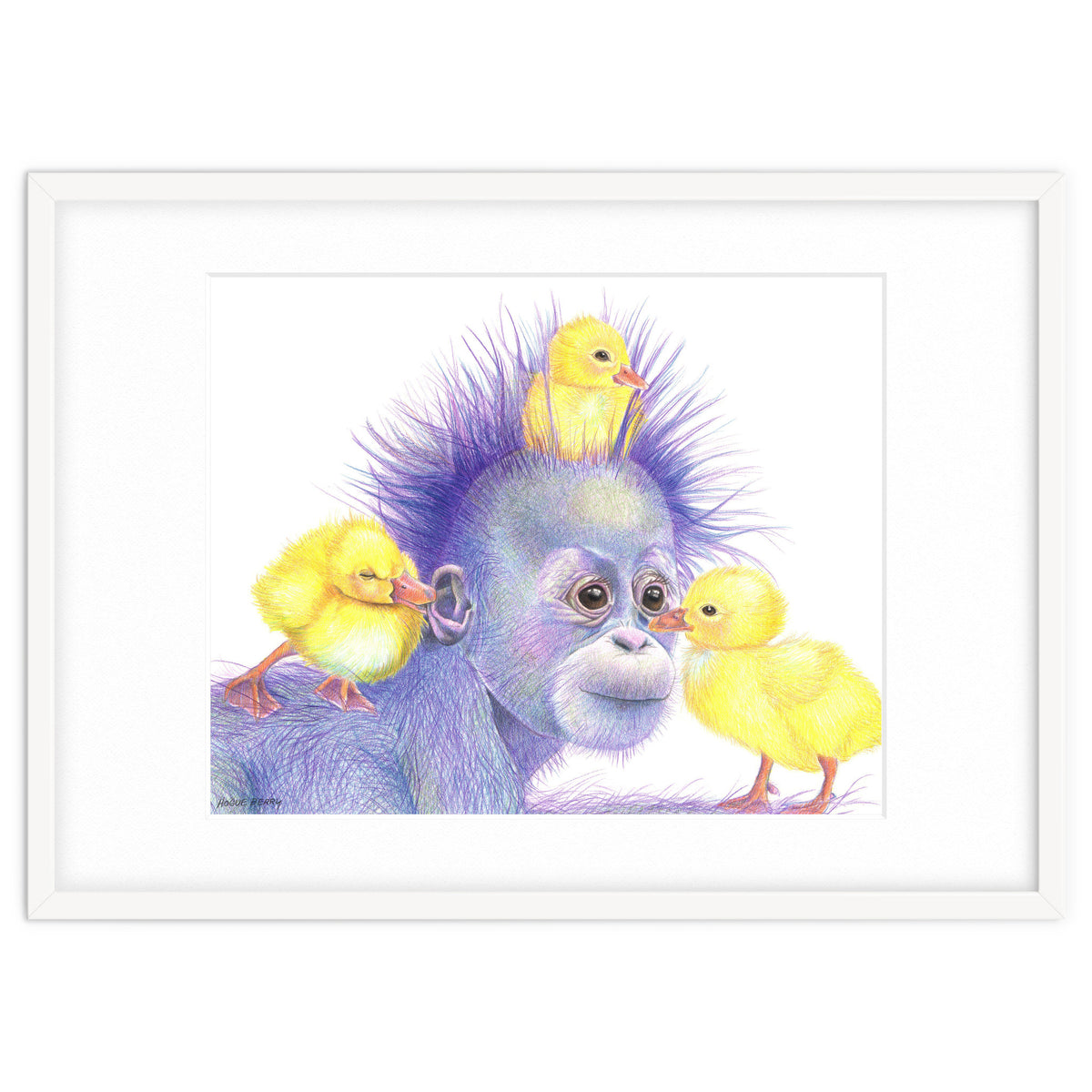 Purple Orangutan and Ducks