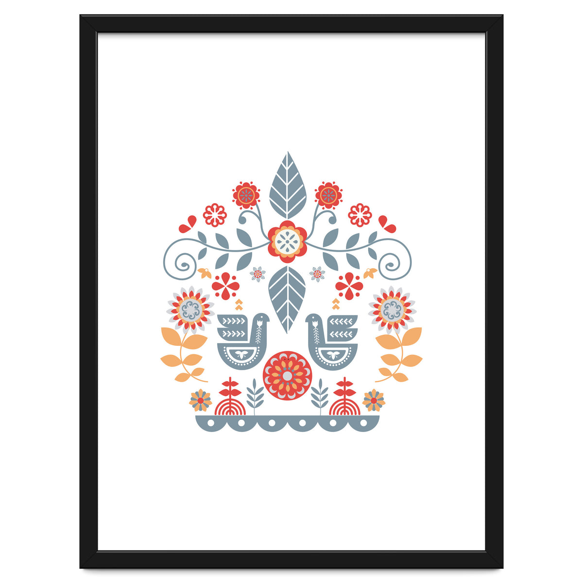 Scandinavian Folk Art Pattern