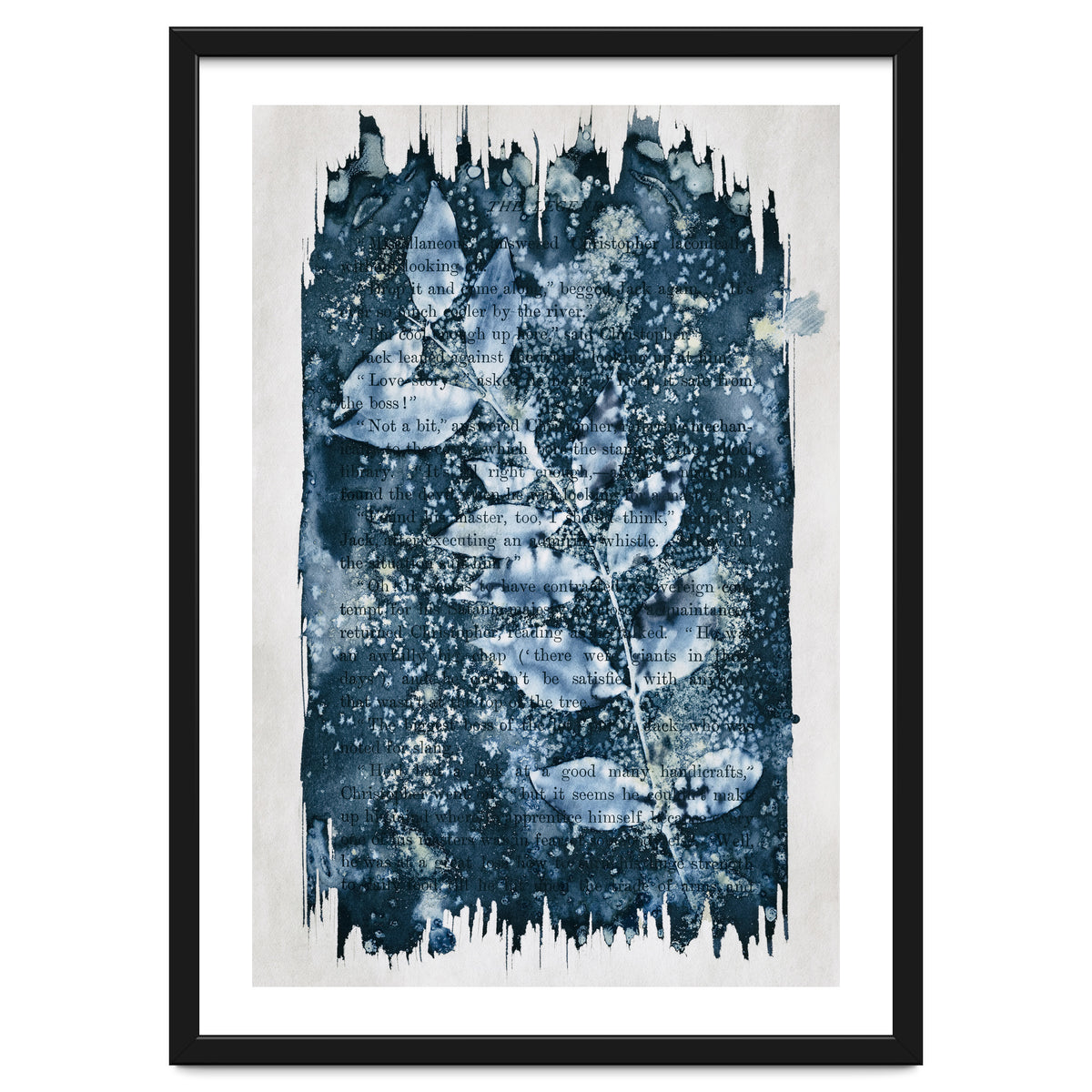 Indigo Blue Botanical Leaves No. 1