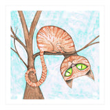 Red cat in a tree (Print Only) thumbnail