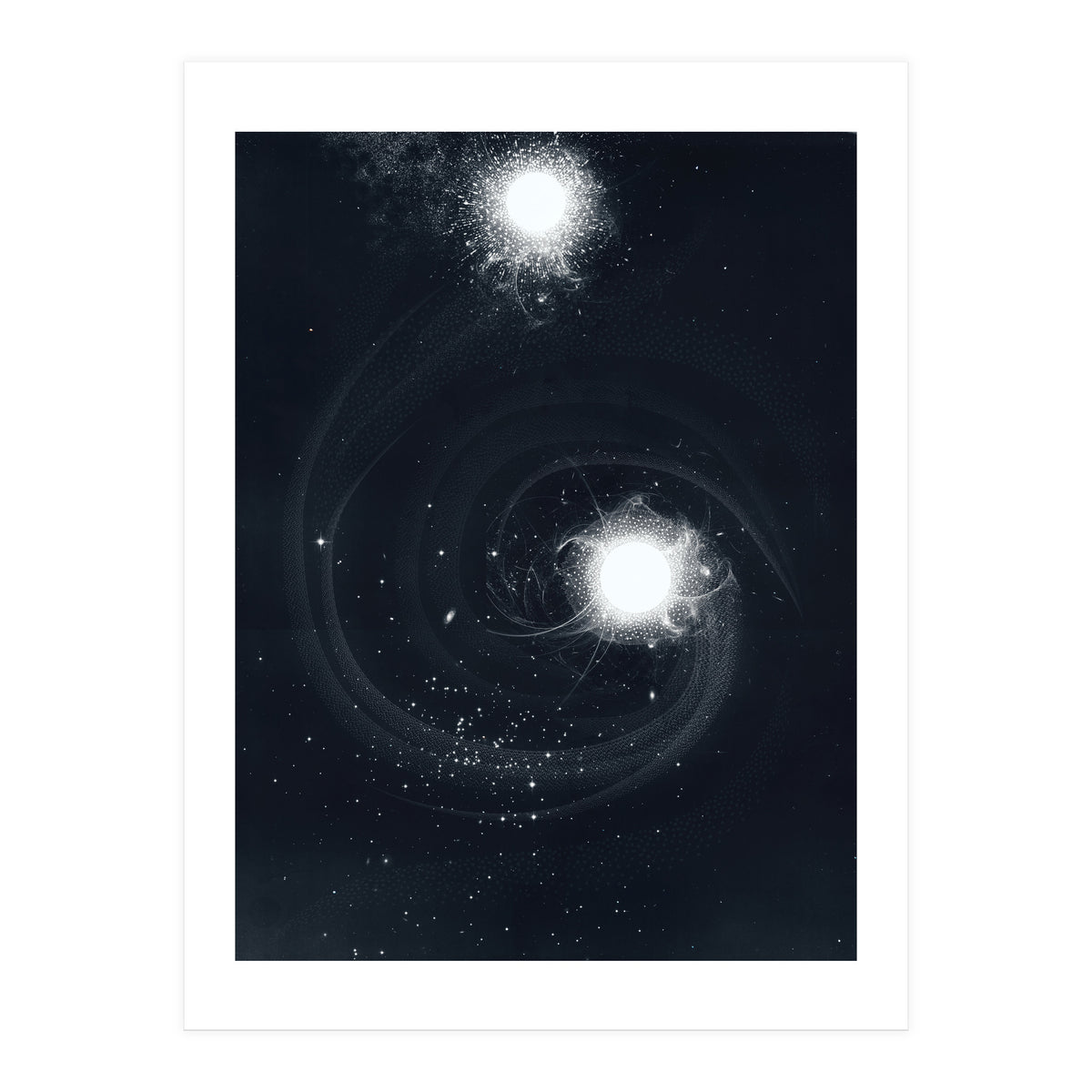 Vintage Cosmos: Double Spiral Nebula (Print Only)