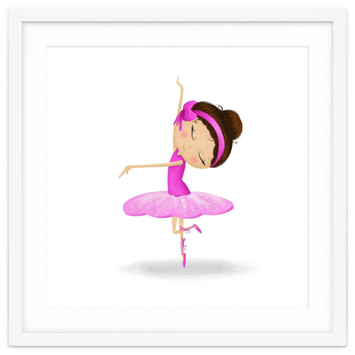 Adorable Twirling Ballerina Nursery Print