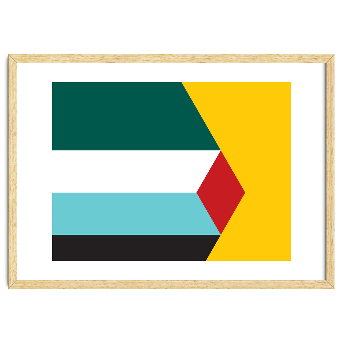 Geometric Shapes No. 43 - yellow & green