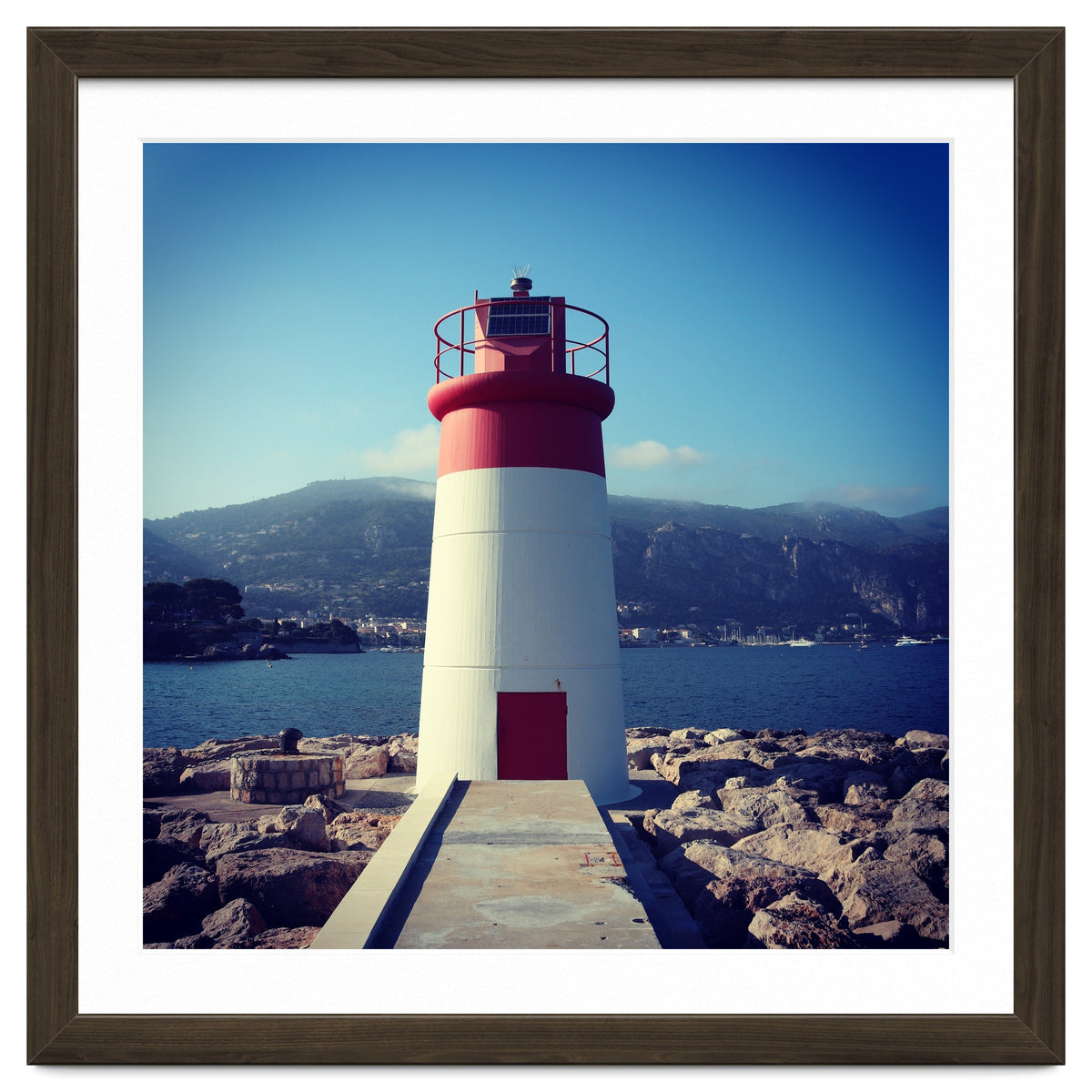 Red and white lighthouse