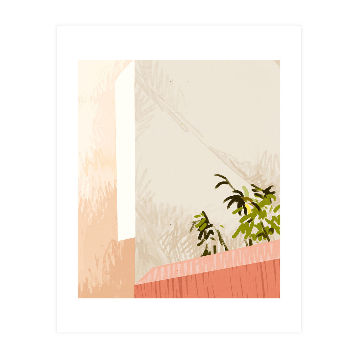 Lazy Afternoon #Abstract Digital Plants Grow (Print Only)