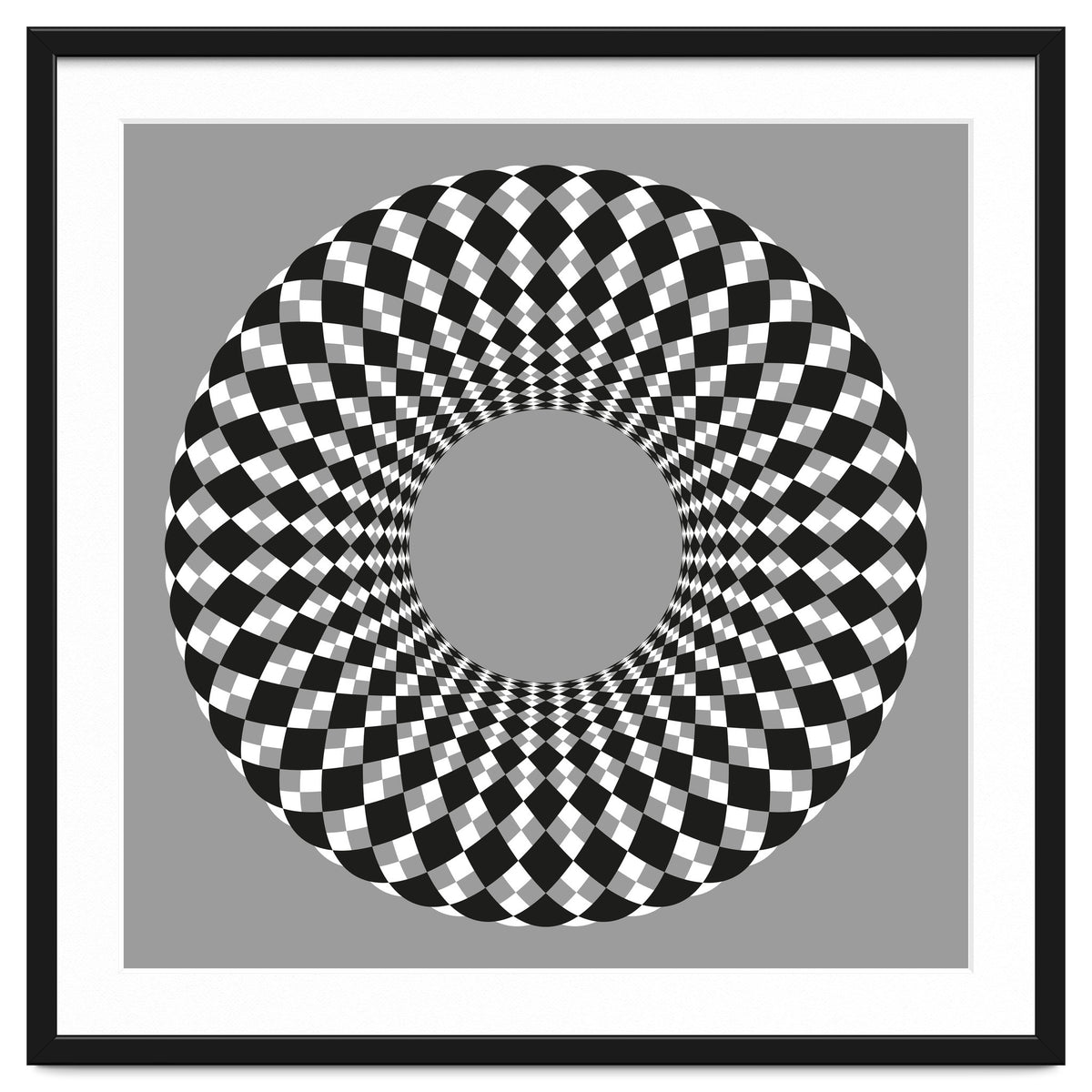 Black and white round