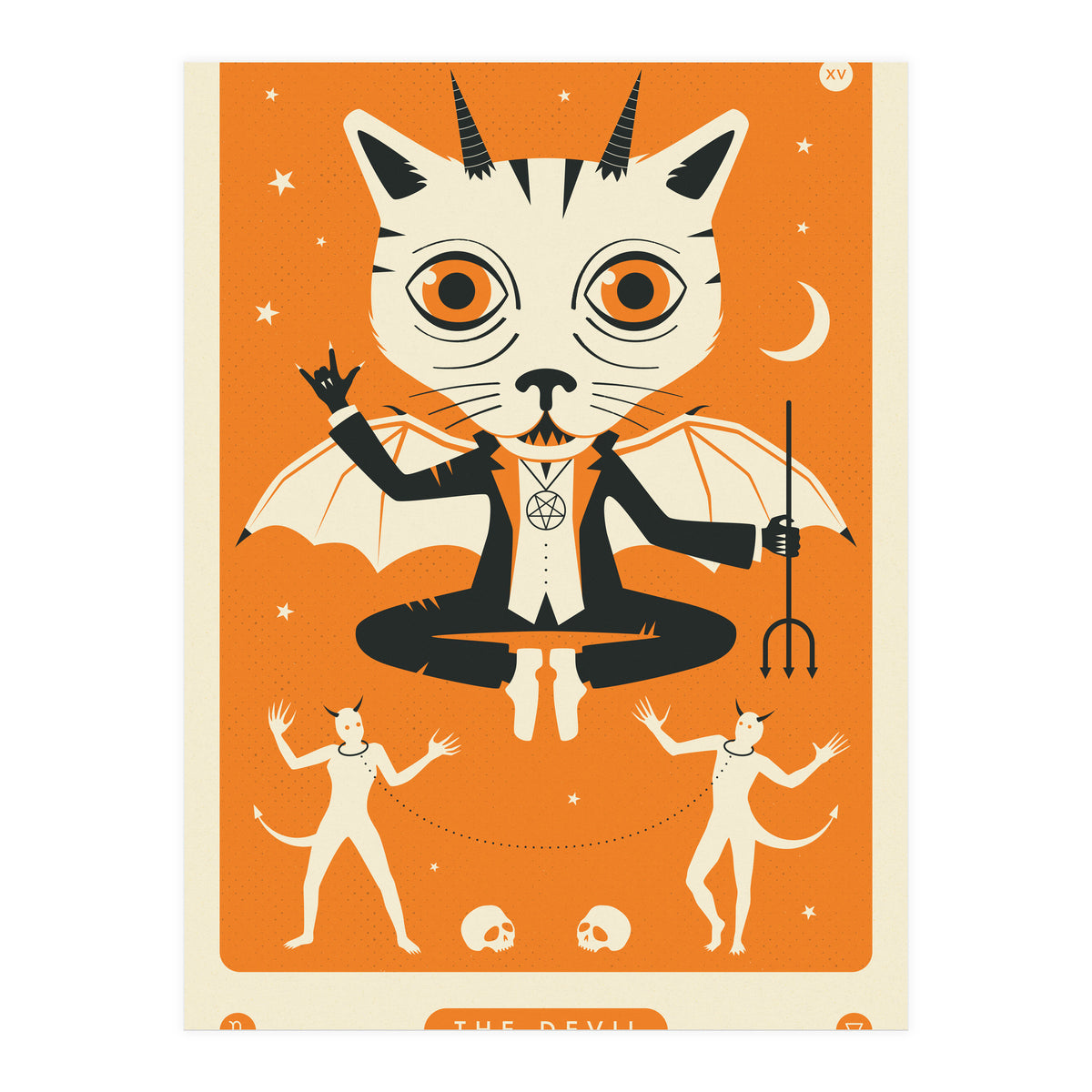 TAROT CARD CAT: THE DEVIL (Print Only)