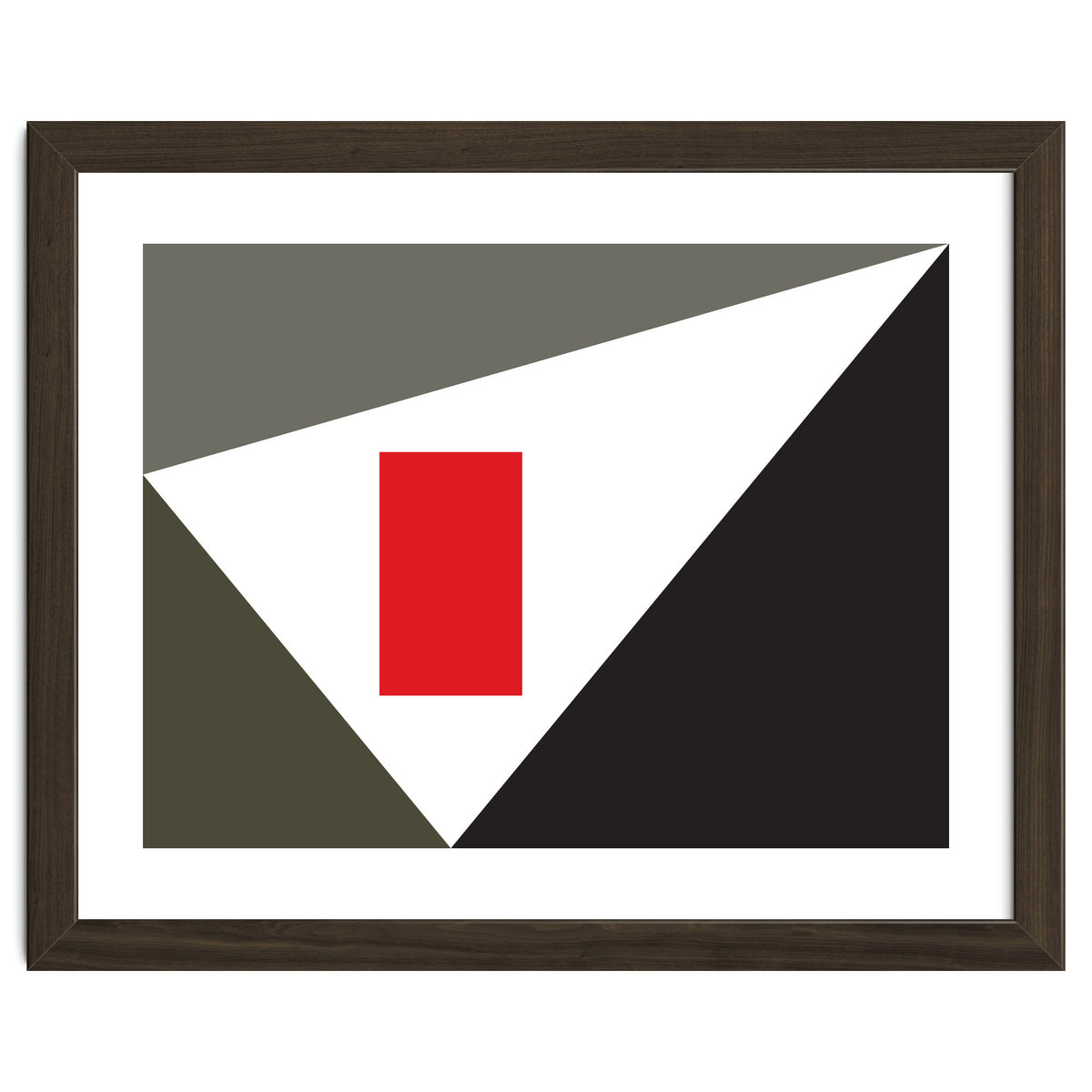 Geometric Shapes No. 86 - grey & red