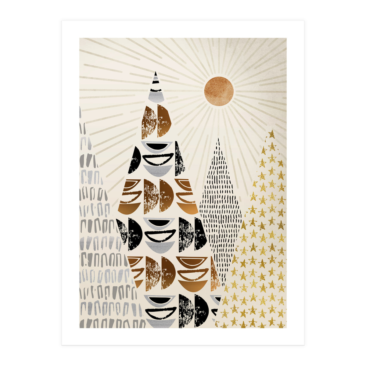 Whimsical Mountain Landscape (Print Only)