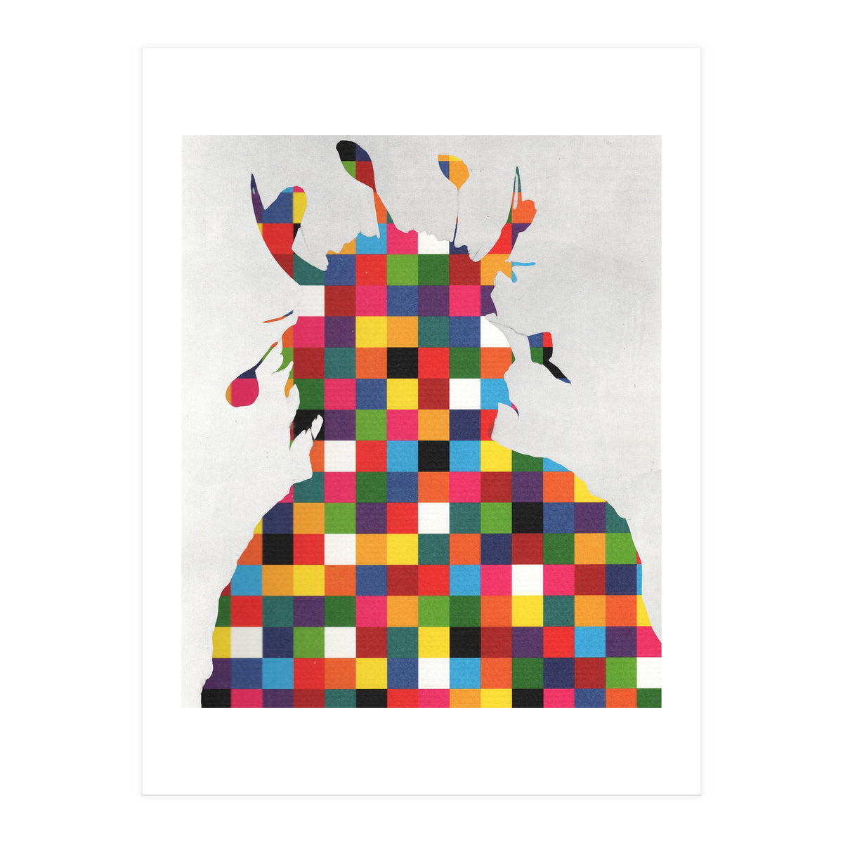 Indian Portrait Disaster · Kicking Bear Colorful Square (Print Only)