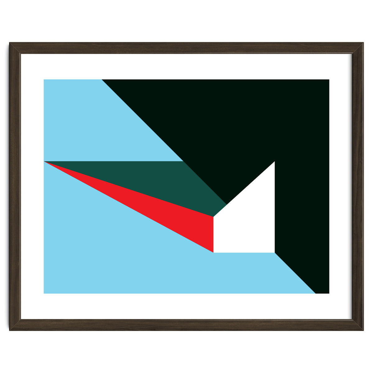 Geometric Shapes No. 45 - red, blue, green & black