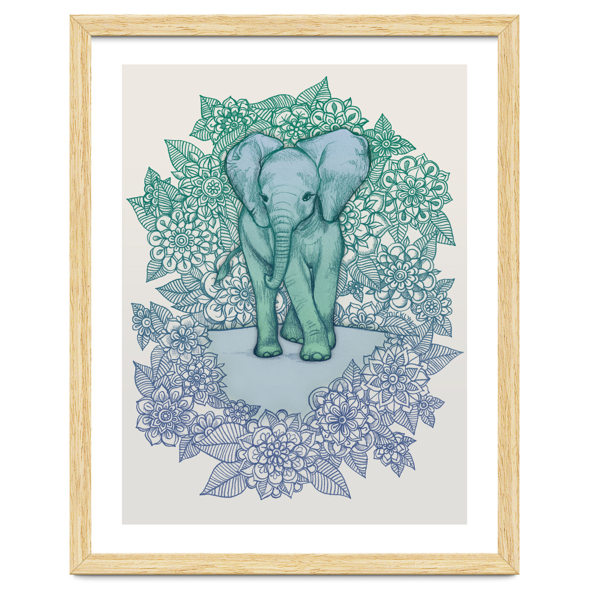 Emerald Elephant in the Lilac Evening