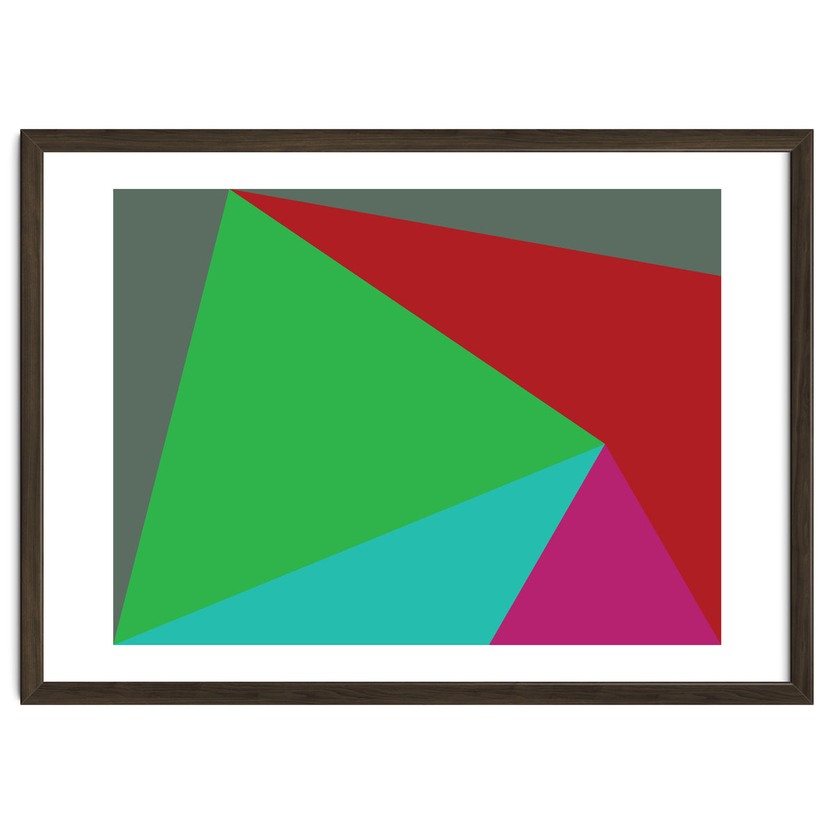 Geometric Shapes No. 19 -  green, magenta & blue