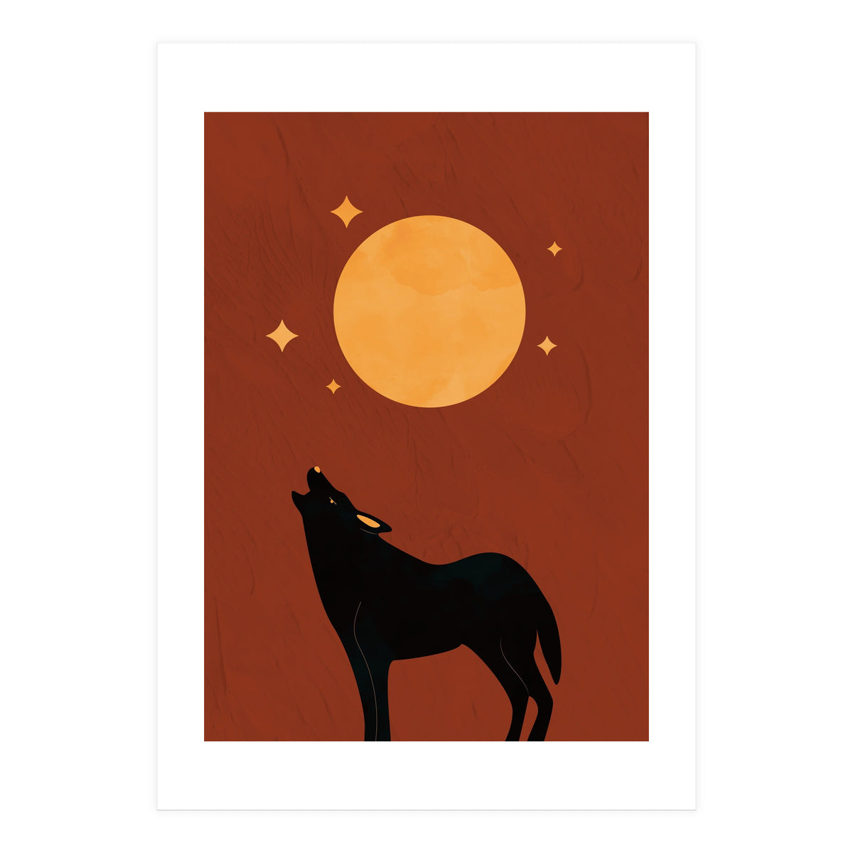 Wolf Full Moon (Print Only)