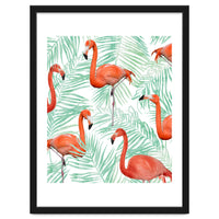 Flamingo And Mint Palm