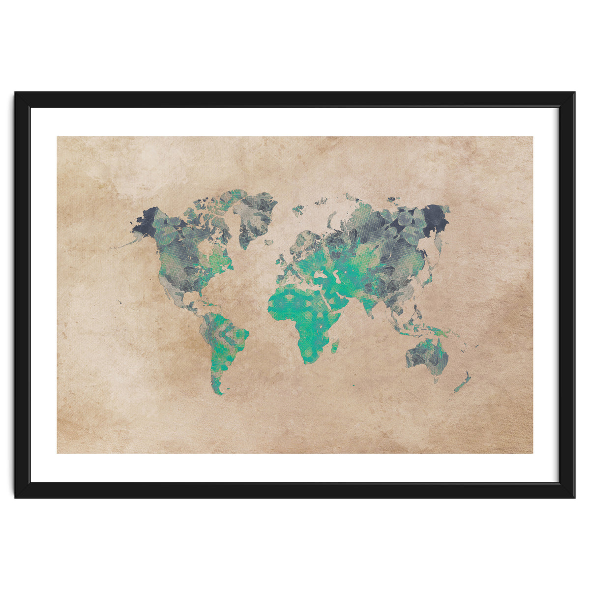 world map green