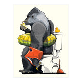 Gorilla on the Toilet, Funny Bathroom Humour (Print Only) thumbnail