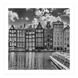 AMSTERDAM Damrak and dancing houses | Monochrome (Print Only) thumbnail