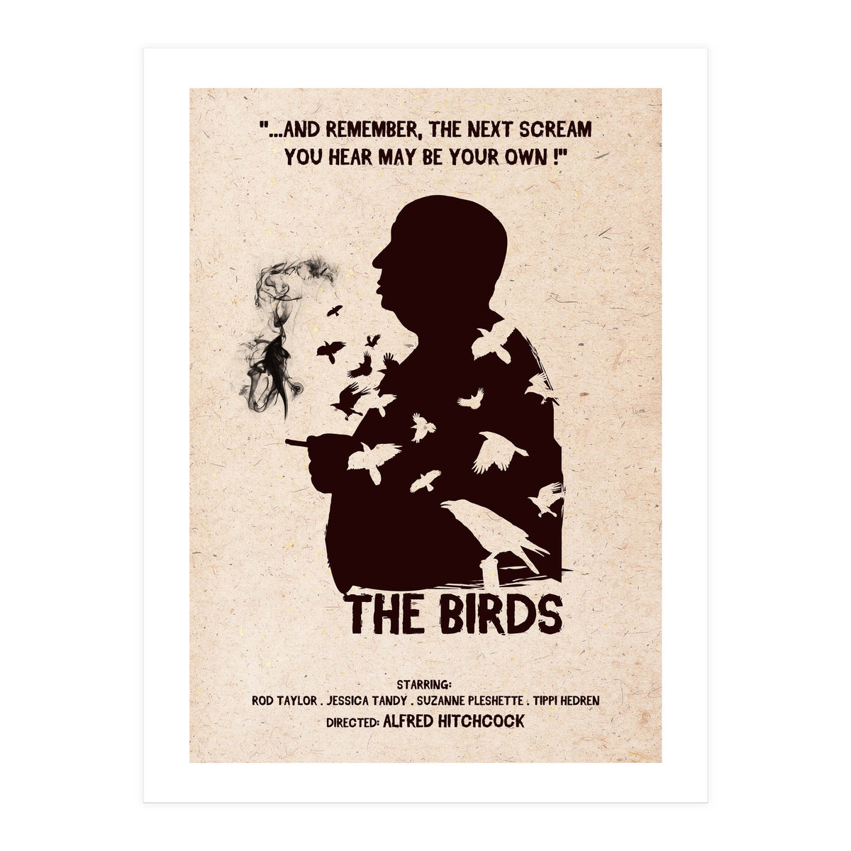 Hitchcock The Birds movie poster (Print Only)