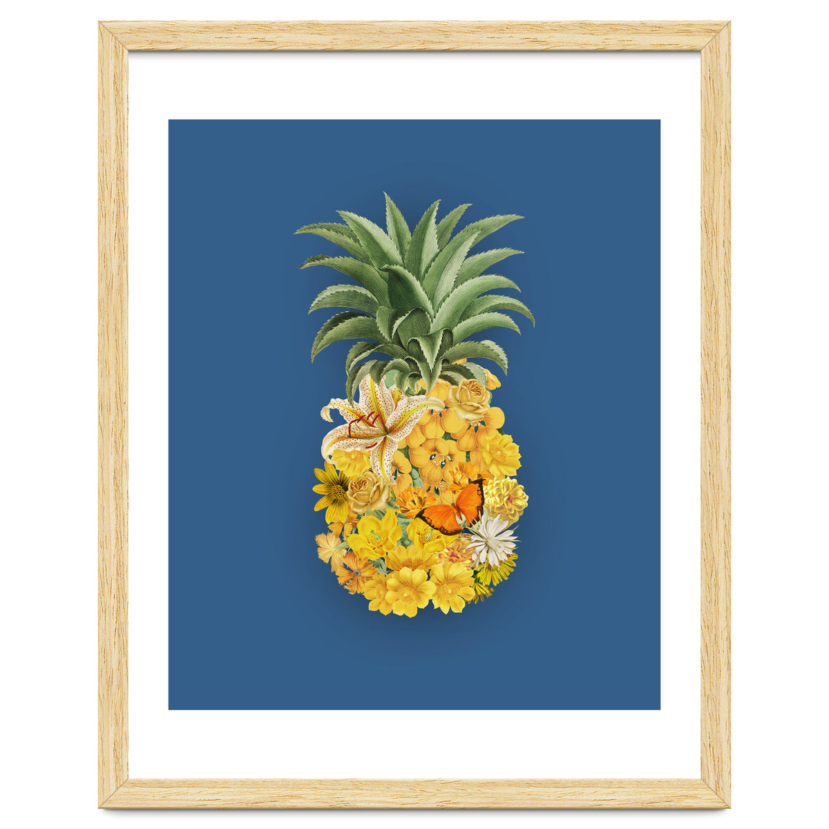 Pineapple Floral Blue