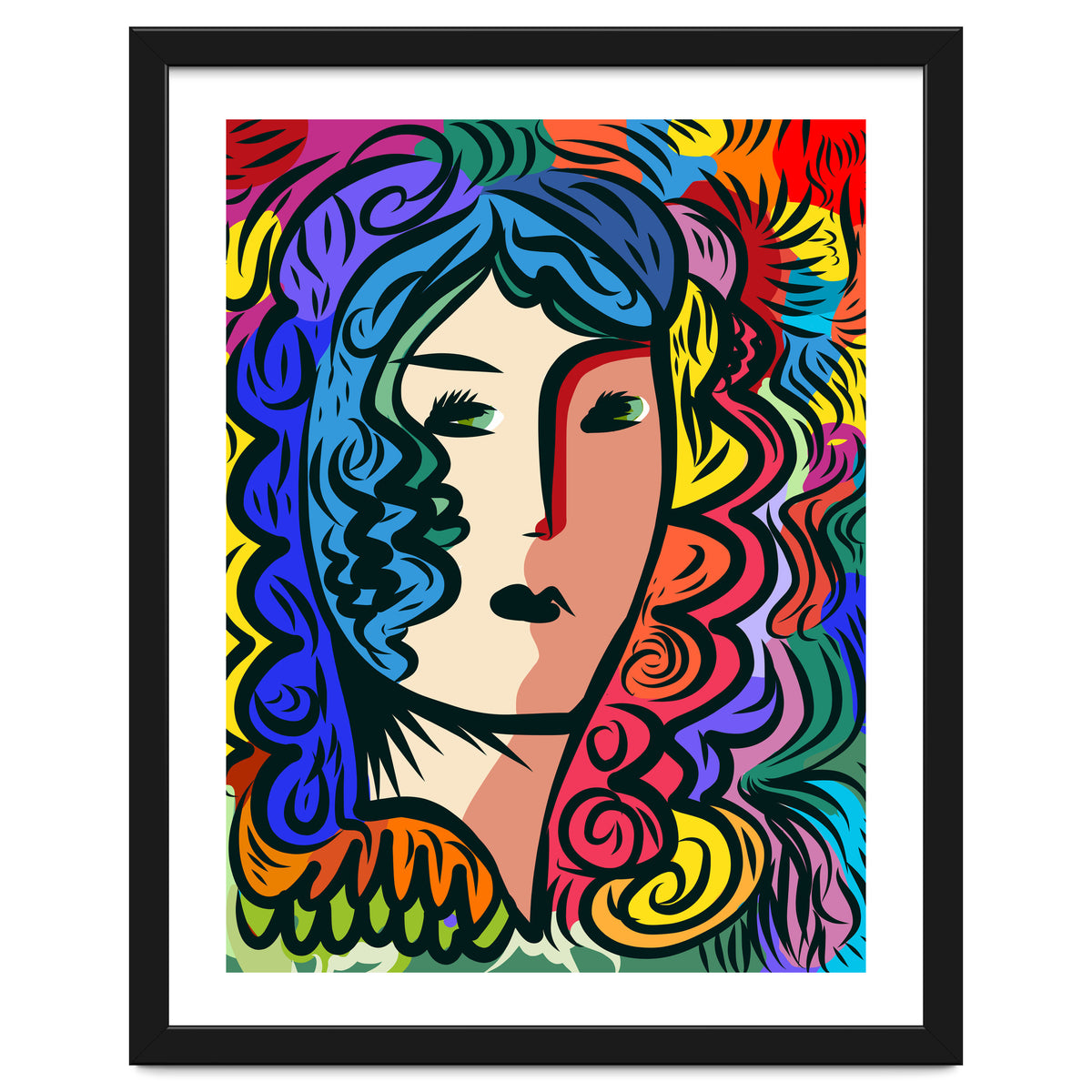 Rainbow Portrait Girl