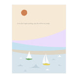 sailboat in the sunset ocean (Print Only) thumbnail