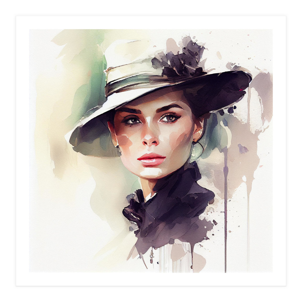 Watercolor Elegant Woman #1 (Print Only)