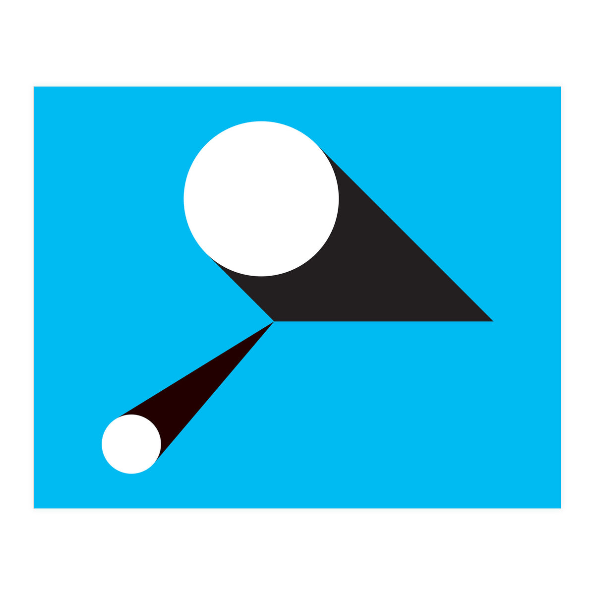 Geometric Shapes No. 46 - blue & black (Print Only)