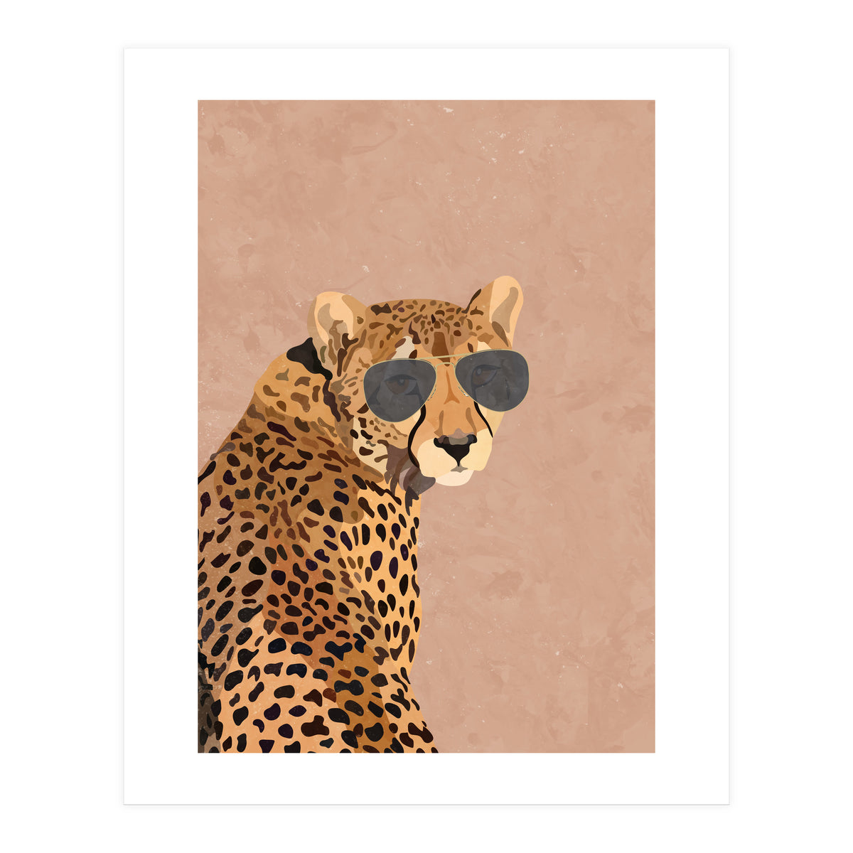 Cool Cheetah Beige and Brown (Print Only)