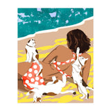 Cat Mom On The Beach (Print Only) thumbnail