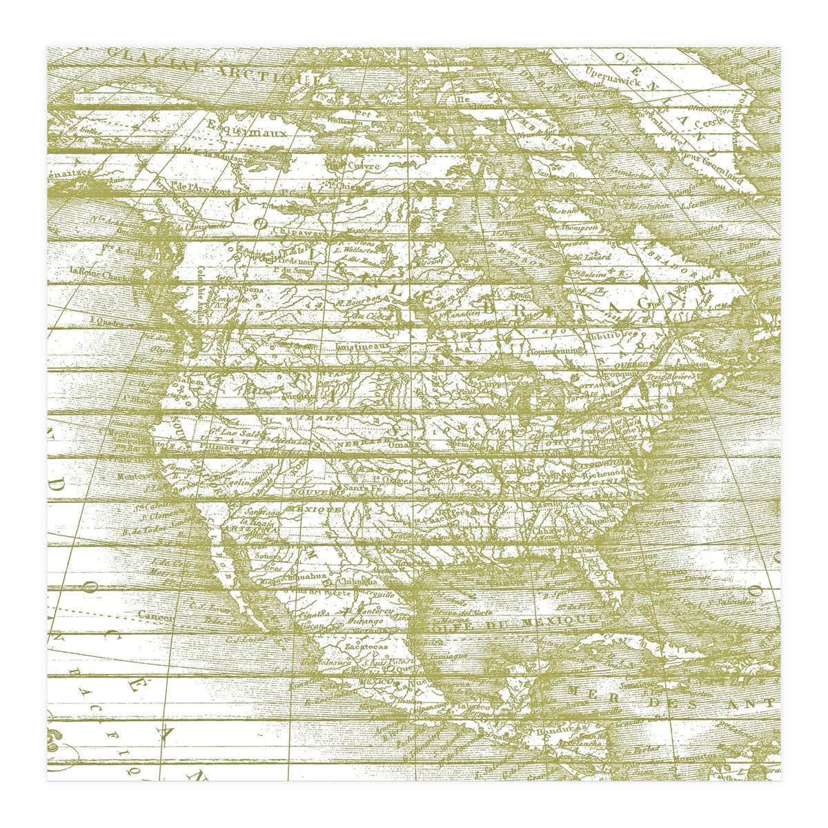 Vintage America`s Map  (Print Only)